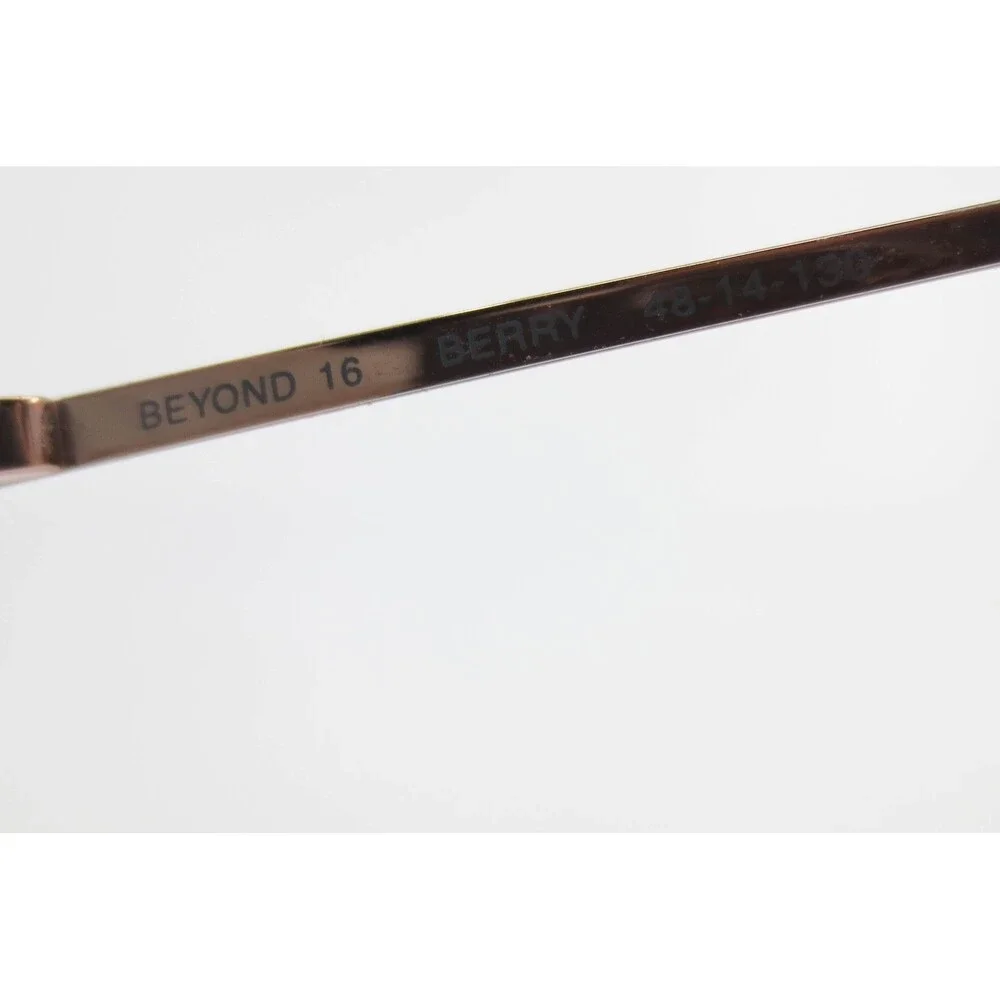 Beyond 16 Berry Eyeglasses Burgundy Rose Gold Cat Eye Frames 48-14-130 Womens